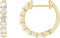 14K Yellow Gold 1 CTW Lab-Grown Diamond Hoop Earrings