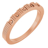 14K Rose Round 2 mm Stackable Ring Mounting