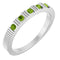 Platinum Natural Peridot Stackable Ring
