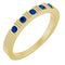 14K Yellow Natural Blue Sapphire Stackable Ring