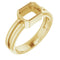 14K Yellow 7x5 mm Emerald Ring Mounting