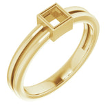 10K Yellow 3.25 mm Square Ring Mounting