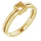 10K Yellow 3.25 mm Square Ring Mounting