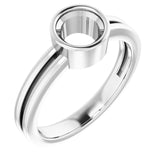 14K X1 White 6 mm Round Ring Mounting