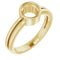 14K Yellow 6 mm Round Ring Mounting