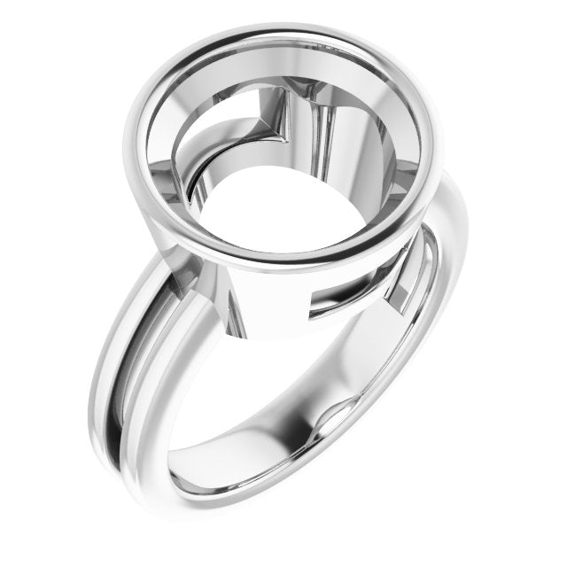 10K White 12 mm Round Ring Mounting