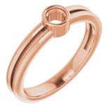 10K Rose 3.4 mm Round Ring Mounting