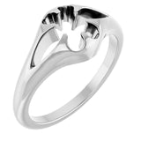 Platinum 5 mm Round Belcher Ring Mounting