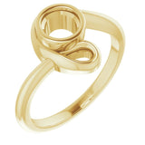 14K Yellow 5.2 mm Round Ring Mounting