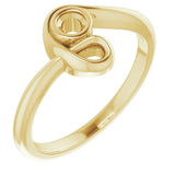 10K Yellow 3 mm Round Ring Mounting