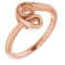 18K Rose 3.5 mm Round Ring Mounting