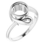10K White 7 mm Round Ring Mounting