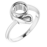 Sterling Silver 5.8 mm Round Ring Mounting