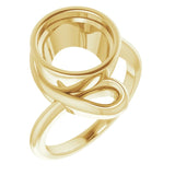 18K Yellow 10 mm Round Ring Mounting
