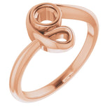 10K Rose 3.75 mm Round Ring Mounting