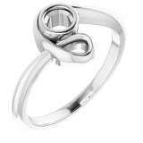 14K X1 White 3.75 mm Round Ring Mounting