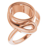 10K Rose 11x9 mm Oval Ring Mounting