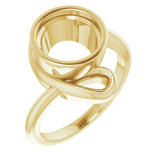 14K Yellow 9 mm Round Ring Mounting