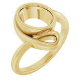 10K Yellow 9x7 mm Oval Ring Mounting