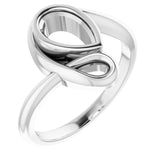 14K X1 White 8x5 mm Pear Ring Mounting