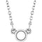 14K White 3 mm Round Bezel-Set Solitaire 18