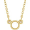 14K Yellow 3.4 mm Round Bezel-Set Solitaire 18