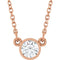 14K Rose 1/4 CT Natural Diamond Solitaire 18