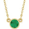 14K Yellow Lab-Grown Emerald Solitaire 16