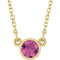 14K Yellow Natural Pink Tourmaline Solitaire 16
