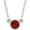 14K White Natural Mozambique Garnet Solitaire 16