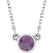 14K White Lab-Grown Alexandrite Solitaire 16