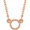 14K Rose 4.1 mm Round Bezel-Set Solitaire 18