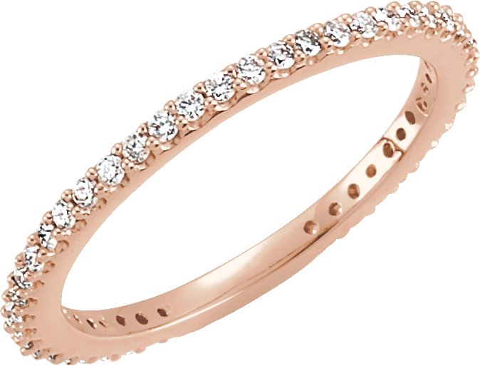 14K Rose Gold 1/3 CTW Natural Diamond Stackable Ring