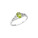 14KW August Youth Imitation Birthstone Ring