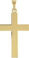 14K Yellow Gold 29.4x14 mm Cross Pendant