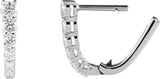 14K White Gold 1/2 CTW Lab-Grown Diamond 12.95 mm Hoop Earrings