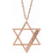 14K Rose Gold-Plated Sterling Silver Personalized Imitation Diamond Star of David 18