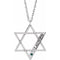Rhodium-Plated Sterling Silver Personalized Imitation Alexandrite Star of David 18