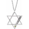 10K White Personalized Imitation Peridot Star of David 18