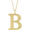 10K Yellow Engravable Imitation Peridot Initial B 18
