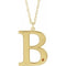 10K Yellow Engravable Imitation Citrine Initial B 18