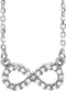 14K White Gold 1/6 CTW Natural Diamond Infinity 17