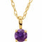 14K Yellow 3 mm Imitation Amethyst Youth Solitaire 14