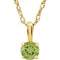 14K Yellow 3 mm Imitation Peridot Youth Solitaire 14