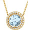14K Yellow Natural Blue Zircon & .05 CTW Natural Diamond Halo-Style 16
