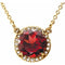 14K Yellow 8 mm Natural Mozambique Garnet & .05 CTW Natural Diamond 16