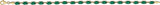 14K Yellow Gold Lab-Grown Emerald 7.25" Bracelet