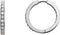 14K White Gold 3/4 CTW Natural Diamond Inside-Outside 18 mm Hoop Earrings