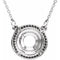 Platinum 8 mm Round Halo-Style 16