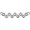 14K White Bezel-Set Bar Necklace Center